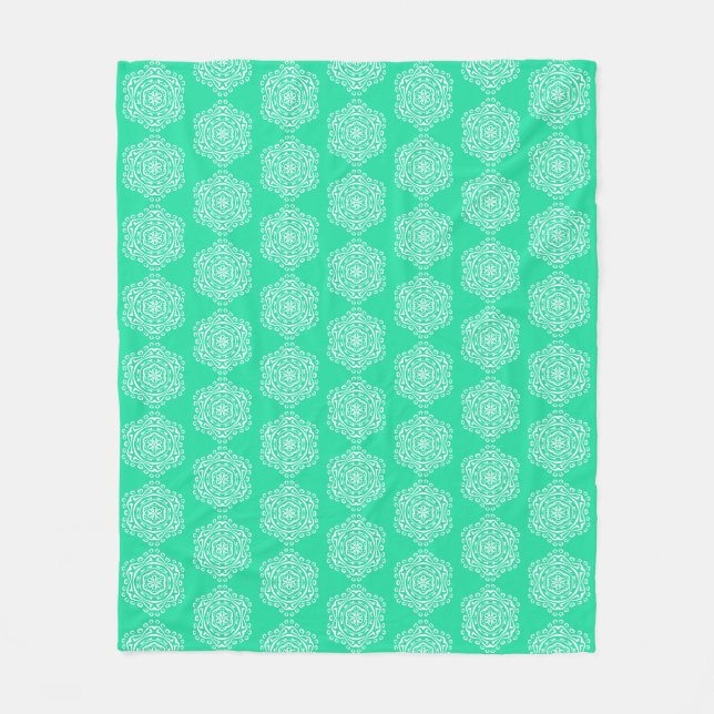 Minty Mandala Fleecefilt (Framsidan)