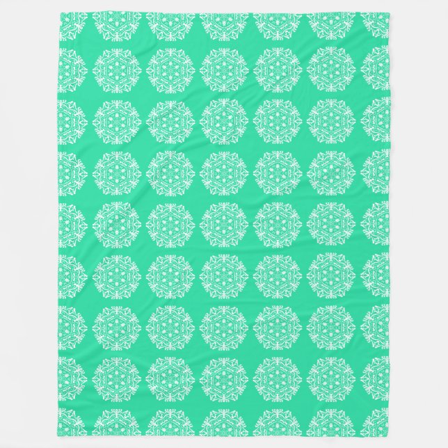 Minty Mandala Fleecefilt (Framsidan)