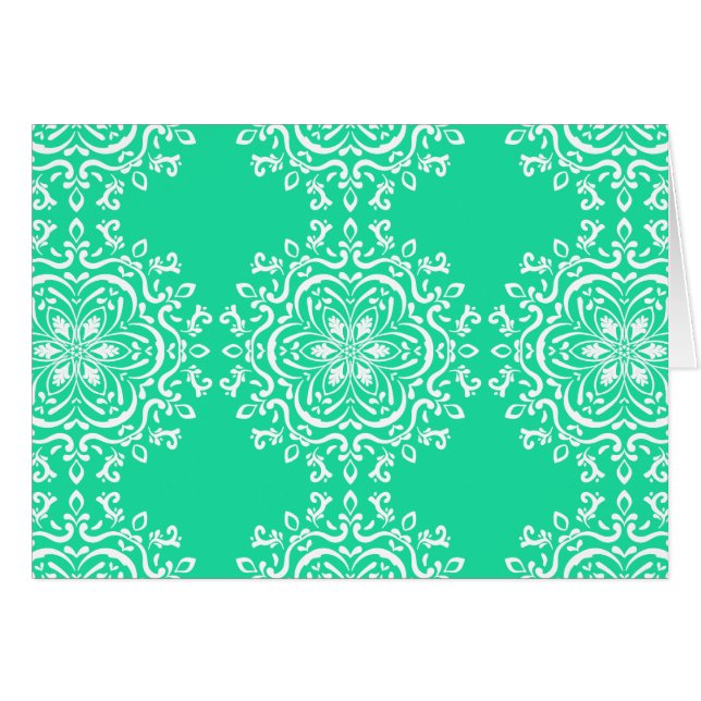 Minty Mandala Hälsningskort (Framsidan Horizontal)
