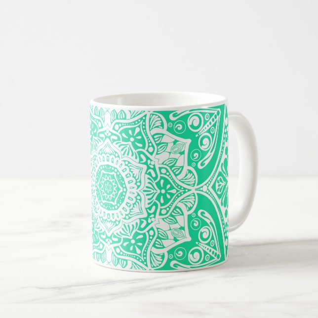 Minty Mandala Kaffemugg (Framsida höger)