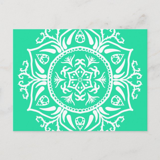 Minty Mandala Vykort (Framsida)
