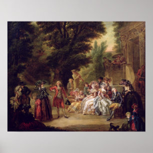 Minueten under Oakträd, 1787 Poster