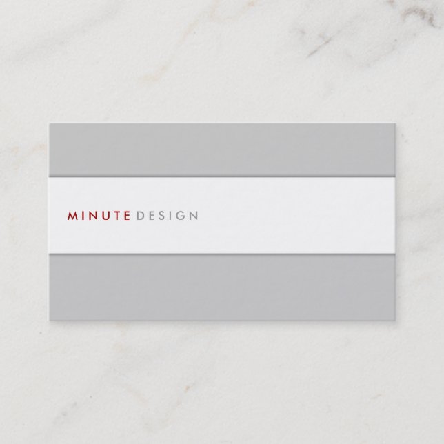 Minute Design-Affärskort Visitkort (Framsida)