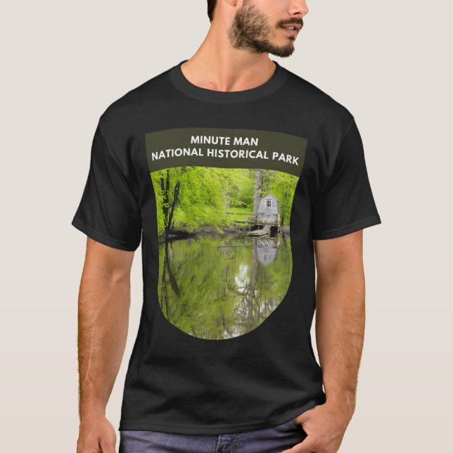 Minute Man National Historical Park - Massachusett T Shirt (Framsida)