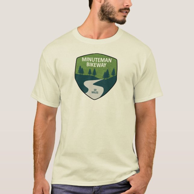 Minuteman Bikeway Boston Massachusetts T Shirt (Framsida)