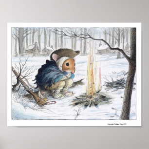 Minuteman vid Valley Forge Print av Wallace Tripp Poster