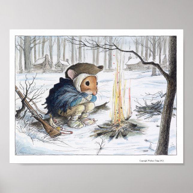 Minuteman vid Valley Forge Print av Wallace Tripp Poster (Framsidan)