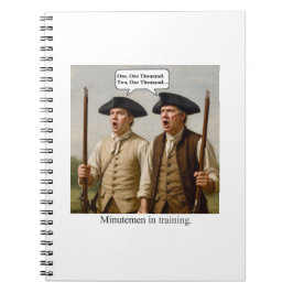 Minutemen under utbildning. anteckningsbok