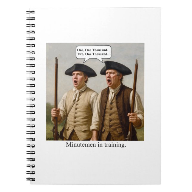 Minutemen under utbildning. anteckningsbok (Framsidan)