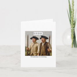 Minutemen under utbildning. anteckningskort