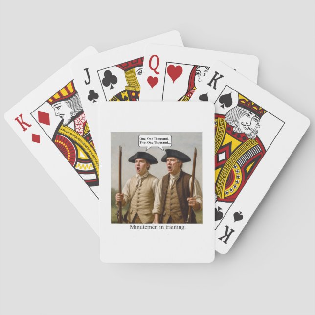 Minutemen under utbildning. casinokort (Baksidan)