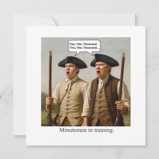 Minutemen under utbildning. inbjudningar (Framsida)