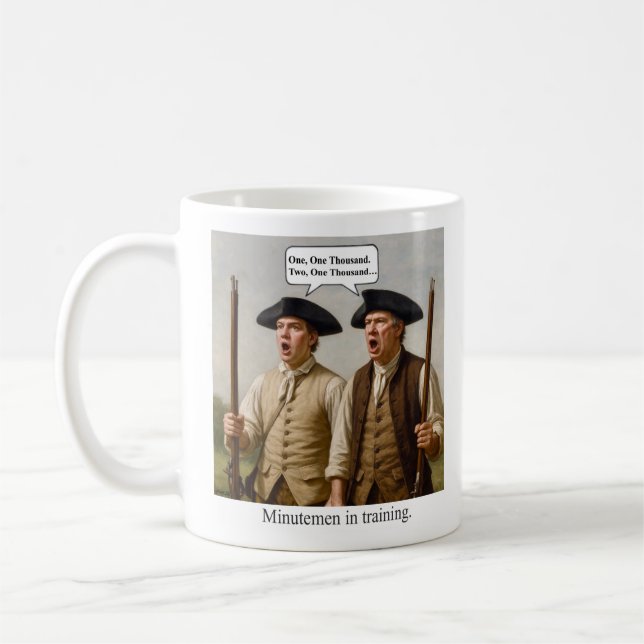 Minutemen under utbildning. kaffemugg (Vänster)