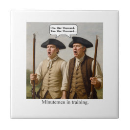 Minutemen under utbildning. kakelplatta