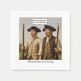 Minutemen under utbildning. pappersservett