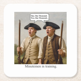 Minutemen under utbildning. underlägg papper kvadrat
