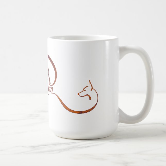 Minuten klämmer fast i elegant skrivar kaffemugg (Höger)