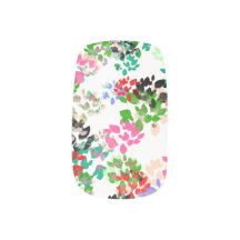 Minx Nail Art Decals blomma färg
