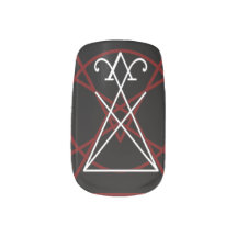 Minx Sigil från Lucifer Pentagram Nail Art Decals