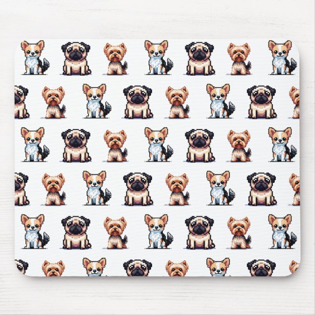 Minyhundpixelart Mousepad Musmatta (Framsidan)
