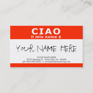 Mio nome e för CIAO il Visitkort