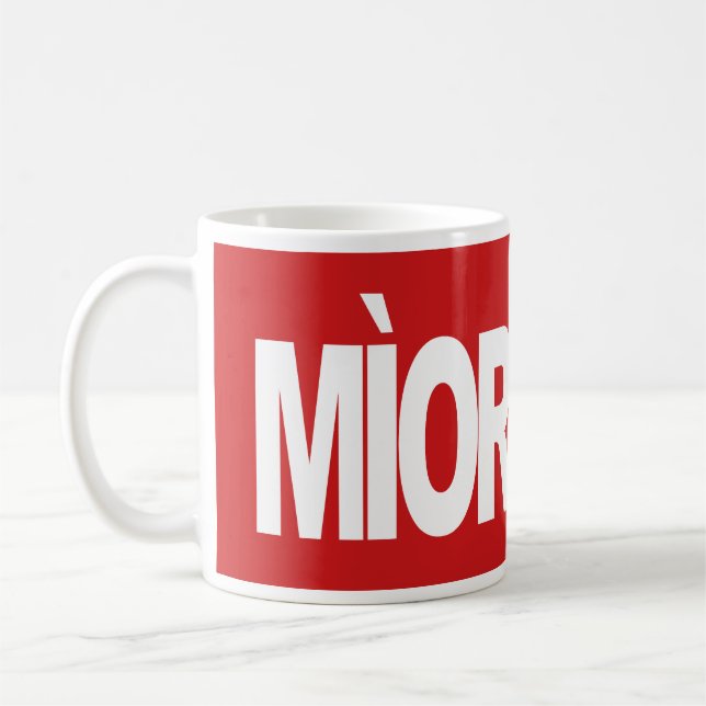 Mìorbhail (Marvel in Scottish Gaelic) Kaffemugg (Vänster)