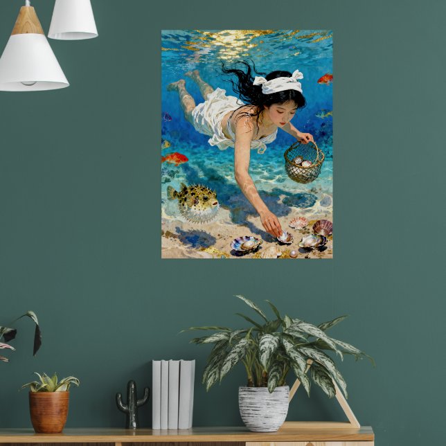 "Mios ökända" - Porträtt vid havet Poster (Vardagsrum 1)