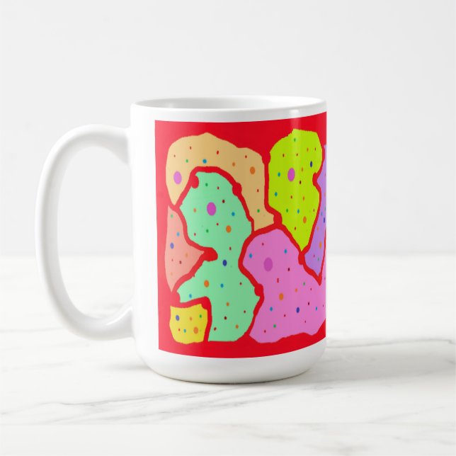 MIP KARTA MOP ART DESIGN ABSTRAKT ROLIGT KAFFEMUGG (Vänster)