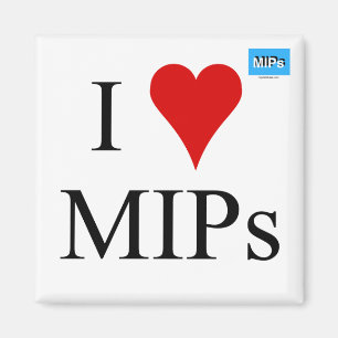 MIPs-magnet för kvadrat i kärlek Magnet