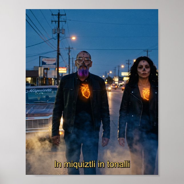 Miquiztli Calavera Duo Walking - Affisch (Framsidan)
