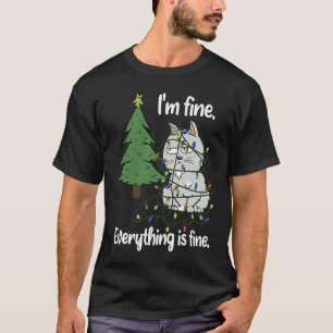 Mir Geht Es Gut Tangled Cat på julfesten T Shirt