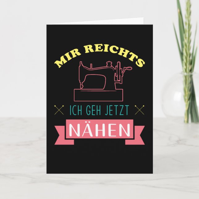 Mir reichts ich geh nähen kort (Framsida)