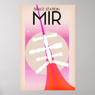 MIR Rysk rymdstationsaffisch Poster
