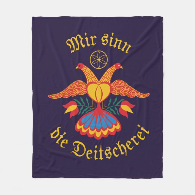 Mir sinn die Deitscherei - Deitschi Faahne Fleecefilt (Framsidan)