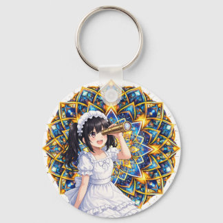 Mirabella in Kaleidoscope Gold – Color Mandala Nyckelring
