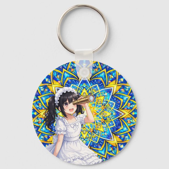 Mirabella in the Circle of Colors – Mandala  Schlü Nyckelring (Framsida)