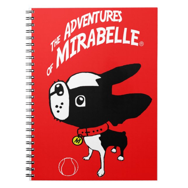 Mirabelle anteckningsbok för Boston Terrier (Framsidan)