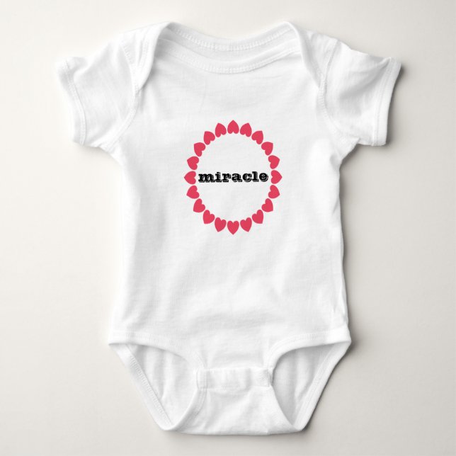 Miracle Baby Hjärtsandning T Shirt (Framsida)