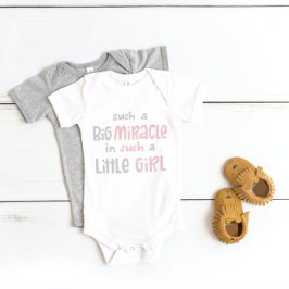 "Miracle Baby" litet flicka rosa klänning T Shirt