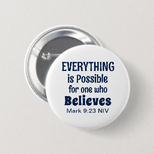 Miracle Bible Verse Christian Faith Navy Blue Knapp