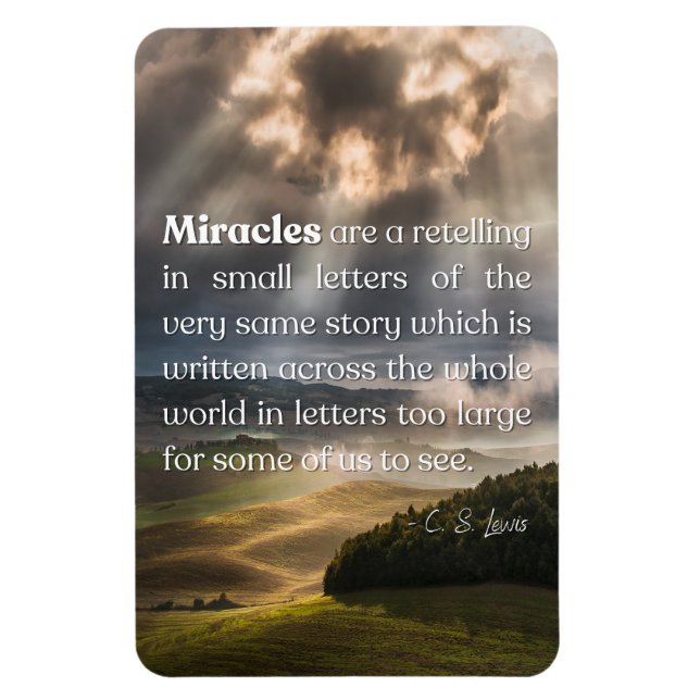 Miracle by C. S. Lewis Magnet (Vertikal)