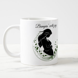 Miracle in Motion – Parents-to-Be Line Art Mug 🤍 Jumbo Mugg
