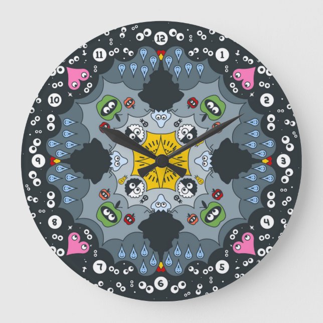 Miracle Mandala Clock Stor Klocka (Framsida)