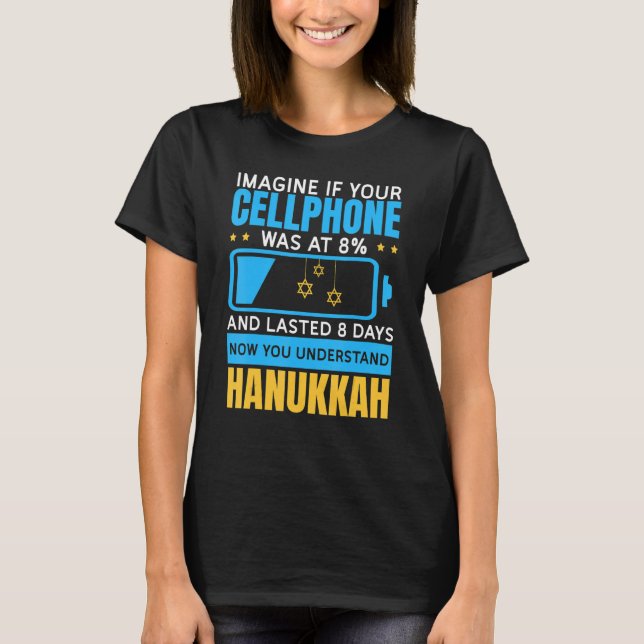 Miracle of Hanukkah Chanukah förklarade 8-dagarsba T Shirt (Framsida)