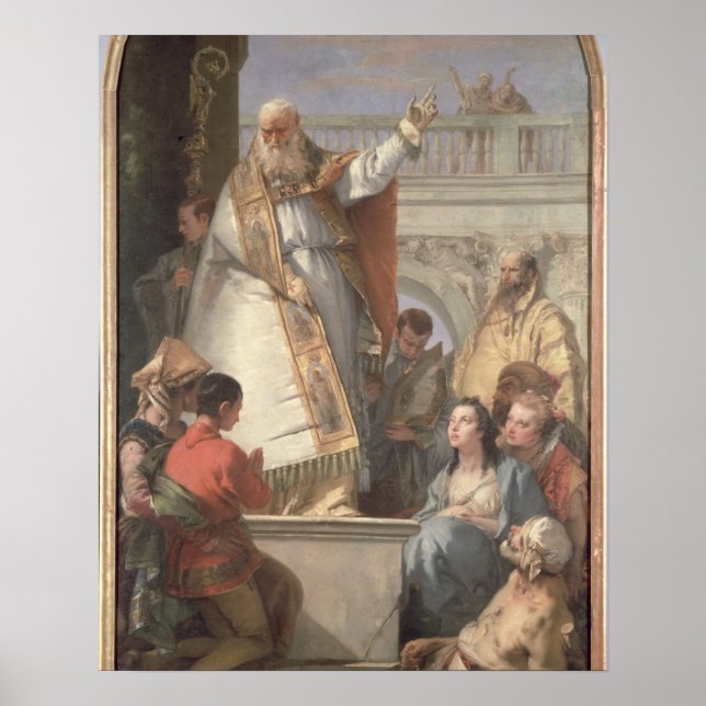 Miracle of St. Patrick, c.1746 (oil on canvas) Poster (Framsidan)