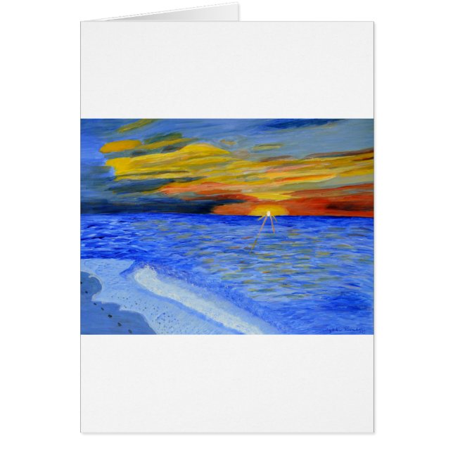 Miracle of Sunset Hälsningskort (Framsidan)