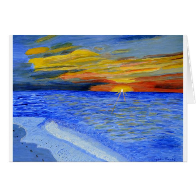 Miracle of Sunset Hälsningskort (Framsidan Horizontal)