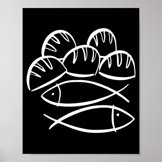 Miracle of the Loaves and Fish - A Symbol of Abund Poster (Framsidan)
