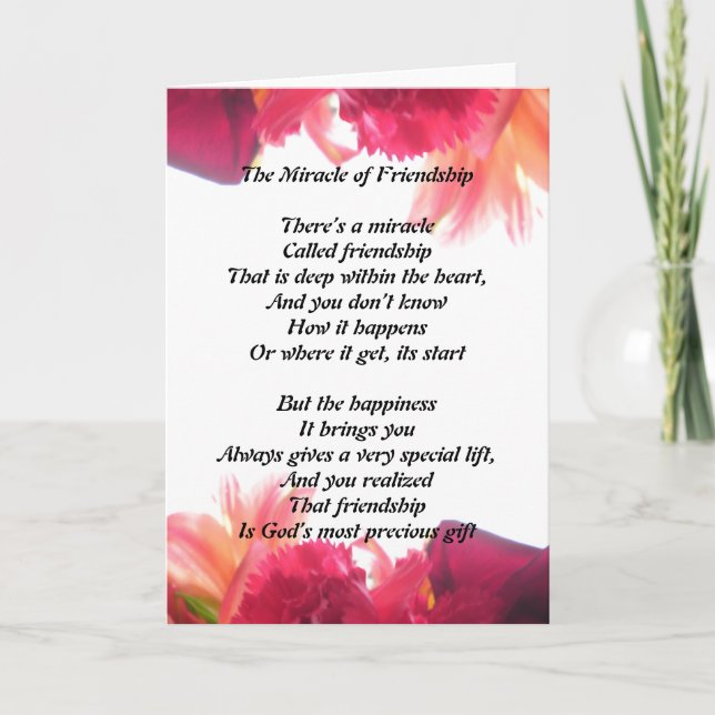 Miracle of Vänskap Card Kort (Framsida)
