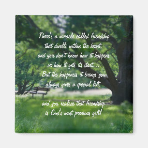 Miracle of Vänskap Dikt Magnet